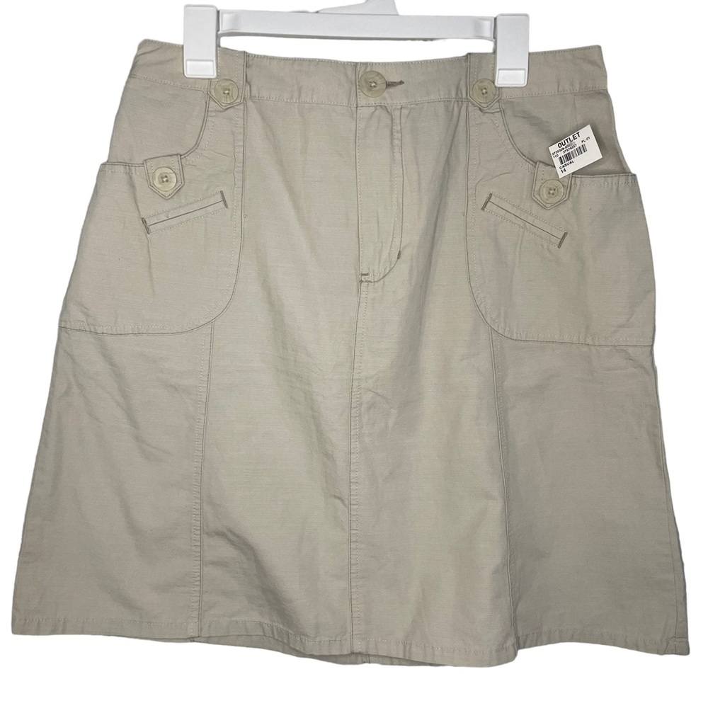 NWT Cotton Khaki skirt, Sz 14